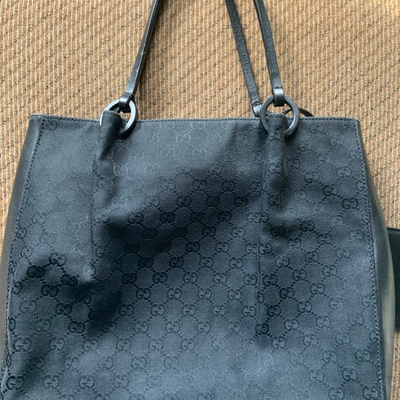 Gucci Vintage Tote Black EUC - Picture 1 of 16